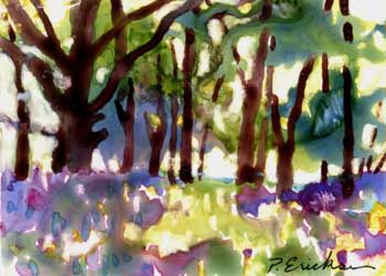 "Spring Phlox" by Patricia Erickson, Middleton WI - Watercolor on Yupo - SOLD